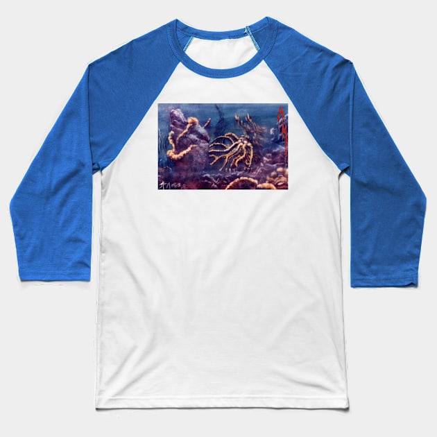 STAR SPAWN OF CTHULHU Baseball T-Shirt by MooreMythos